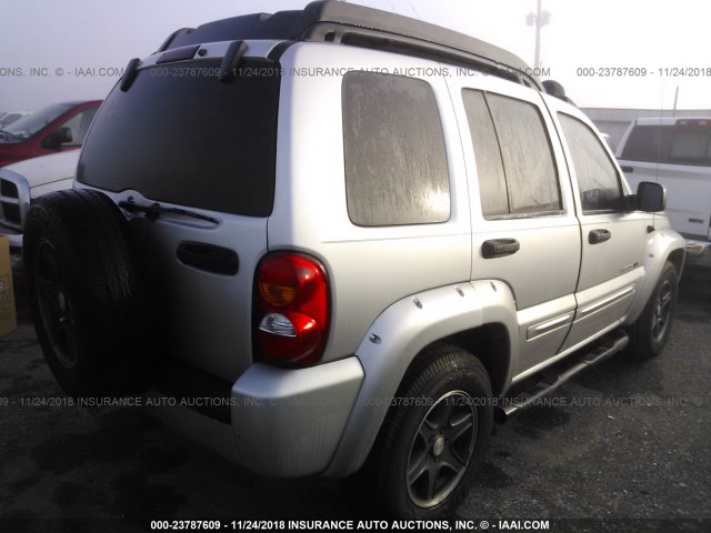 1J4GK38K03W533686 - 2003 JEEP LIBERTY RENEGADE SILVER photo 4