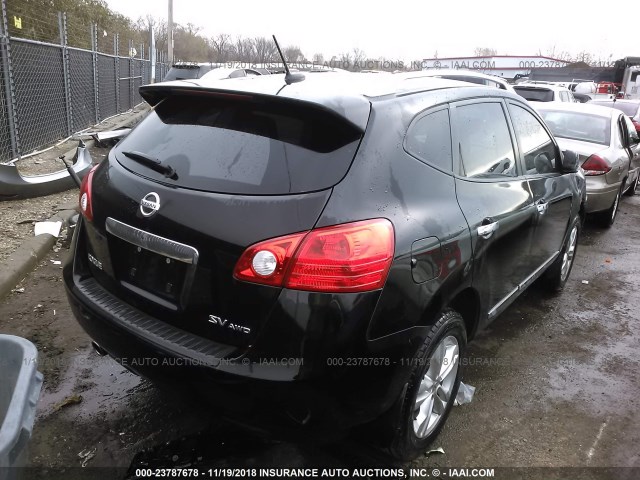 JN8AS5MV9DW644394 - 2013 NISSAN ROGUE S/SV BLACK photo 4