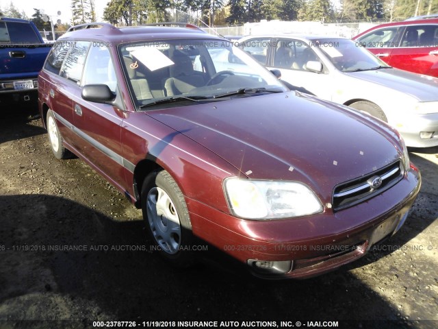 4S3BH635X17305493 - 2001 SUBARU LEGACY L MAROON photo 1