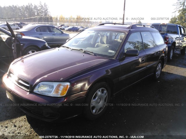 4S3BH635X17305493 - 2001 SUBARU LEGACY L MAROON photo 2