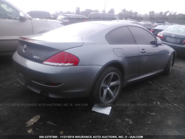 WBAEA53509CV92242 - 2009 BMW 650 I GRAY photo 4