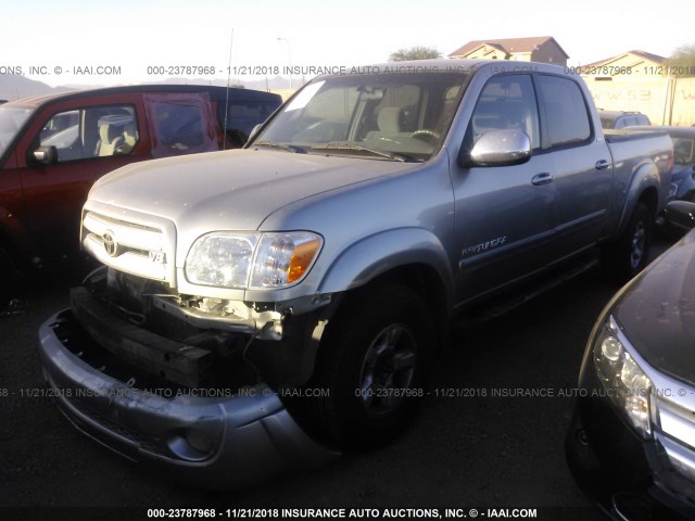 5TBDT44106S520815 - 2006 TOYOTA TUNDRA DOUBLE CAB SR5 SILVER photo 2