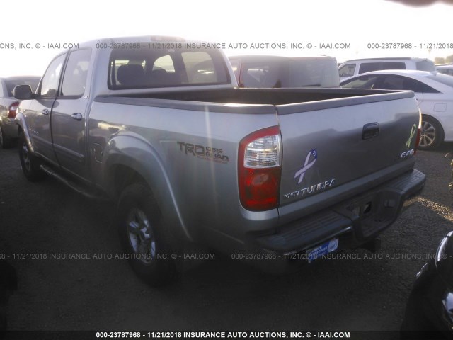 5TBDT44106S520815 - 2006 TOYOTA TUNDRA DOUBLE CAB SR5 SILVER photo 3