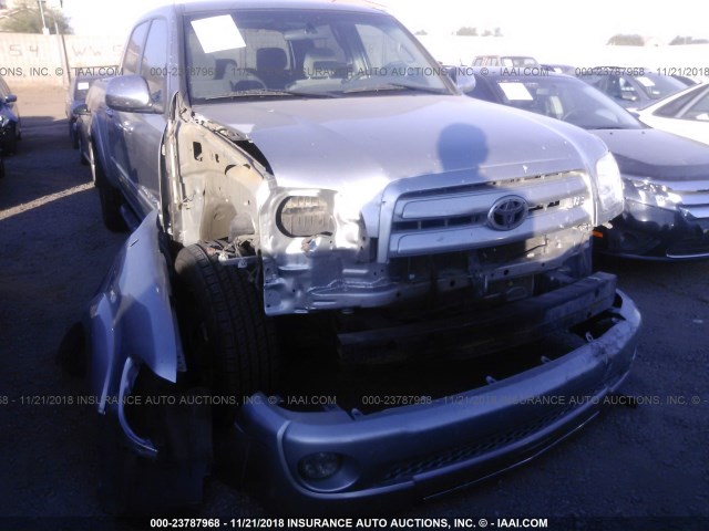 5TBDT44106S520815 - 2006 TOYOTA TUNDRA DOUBLE CAB SR5 SILVER photo 6