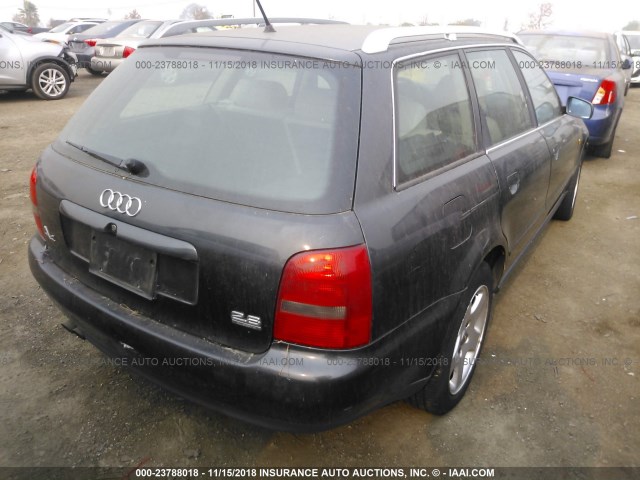 WAUGD28D3XA000906 - 1999 AUDI A4 2.8 AVANT QUATTRO BLACK photo 4