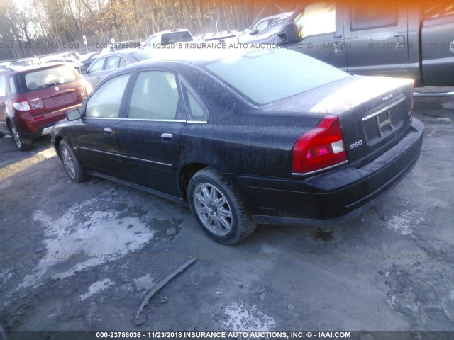 YV1TS592X51391985 - 2005 VOLVO S80 2.5T BLACK photo 3