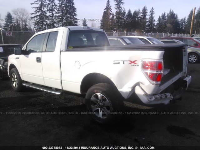 1FTFX1EF6DKE71511 - 2013 FORD F150 SUPER CAB WHITE photo 3