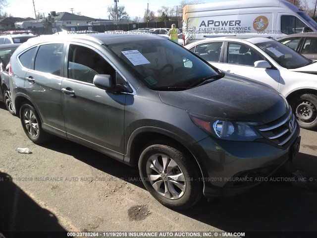 2HKRM4H76EH664365 - 2014 HONDA CR-V EXL GRAY photo 1