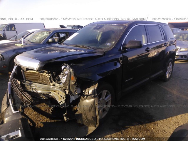 2GKALMEK0D6290819 - 2013 GMC TERRAIN SLE BLACK photo 2