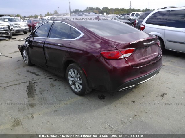 1C3CCCCG5FN514392 - 2015 CHRYSLER 200 C MAROON photo 3