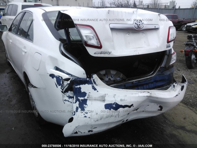 4T1BB3EK0AU115394 - 2010 TOYOTA CAMRY HYBRID WHITE photo 6