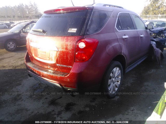 2CNFLGEY1A6390426 - 2010 CHEVROLET EQUINOX LTZ RED photo 4