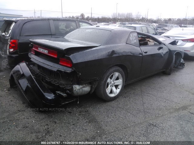 2C3CDYAG5EH212038 - 2014 DODGE CHALLENGER SXT BLACK photo 4