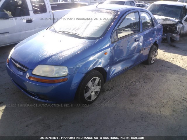 KL1TD52684B141612 - 2004 CHEVROLET AVEO BLUE photo 2