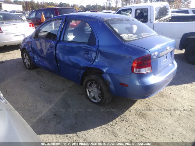 KL1TD52684B141612 - 2004 CHEVROLET AVEO BLUE photo 3