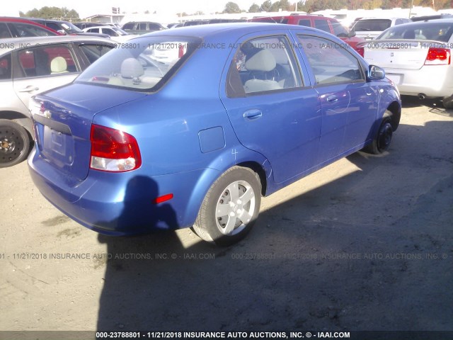 KL1TD52684B141612 - 2004 CHEVROLET AVEO BLUE photo 4