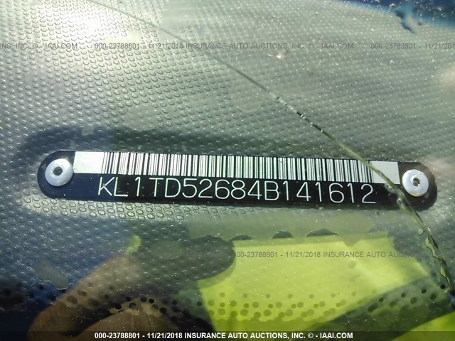 KL1TD52684B141612 - 2004 CHEVROLET AVEO BLUE photo 9