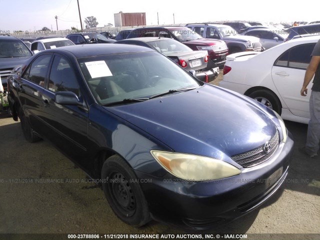 4T1BE32K63U181298 - 2003 TOYOTA CAMRY LE/XLE/SE BLUE photo 1