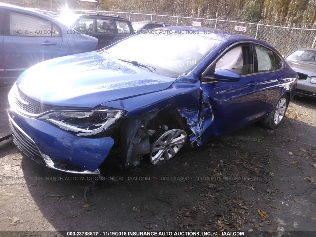 1C3CCCAB8FN532408 - 2015 CHRYSLER 200 LIMITED BLUE photo 2