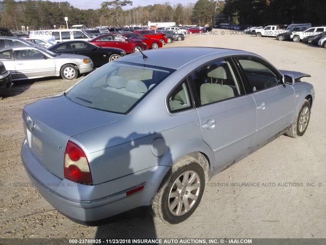 WVWPH63B13P252651 - 2003 VOLKSWAGEN PASSAT GLS Light Blue photo 4