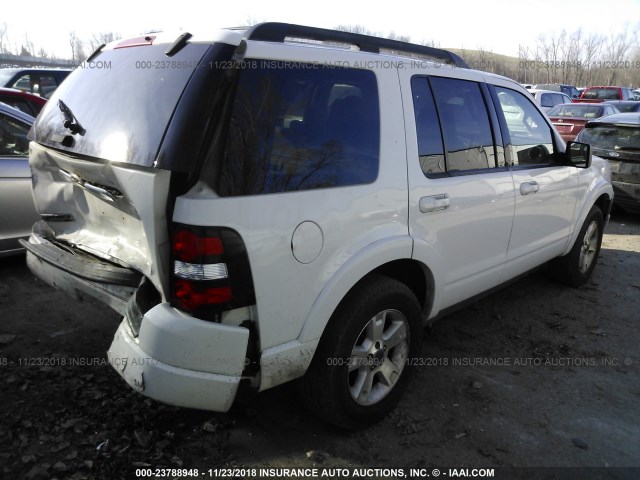 1FMEU73E49UA25852 - 2009 FORD EXPLORER XLT WHITE photo 4