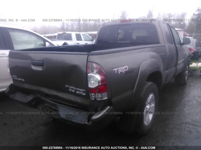 5TETU4GN2AZ675117 - 2010 TOYOTA TACOMA PRERUNNER ACCESS CAB BROWN photo 4