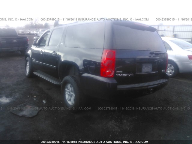 1GKUKKE39AR287981 - 2010 GMC YUKON XL K1500 SLT BLACK photo 3