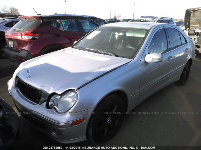 WDBRF54H17F852768 - 2007 MERCEDES-BENZ C 280 SILVER photo 2