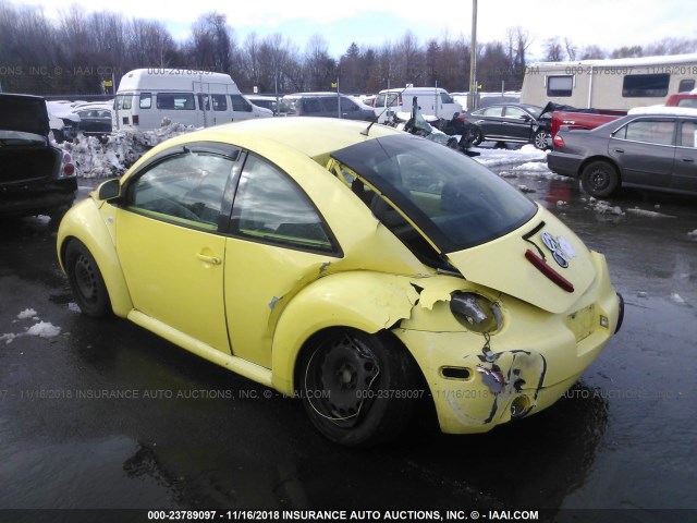 3VWBA21C6YM421589 - 2000 VOLKSWAGEN NEW BEETLE GL 黄色 照片 3