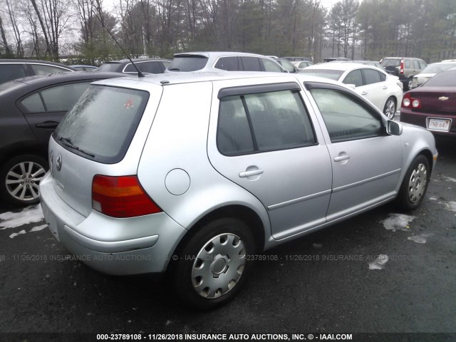 9BWFL61J144038062 - 2004 VOLKSWAGEN GOLF GL SILVER photo 4