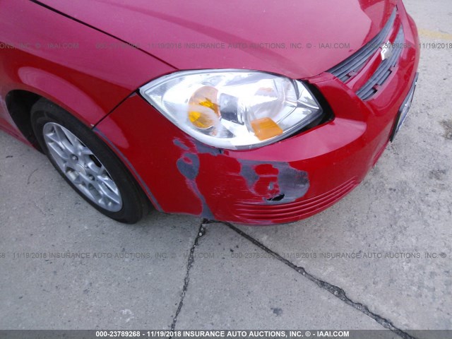 1G1AL58F687174457 - 2008 CHEVROLET COBALT LT RED photo 6