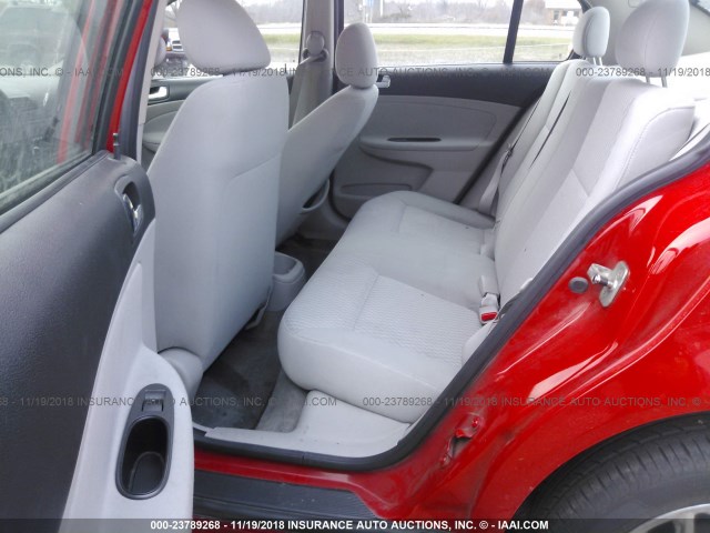 1G1AL58F687174457 - 2008 CHEVROLET COBALT LT RED photo 8