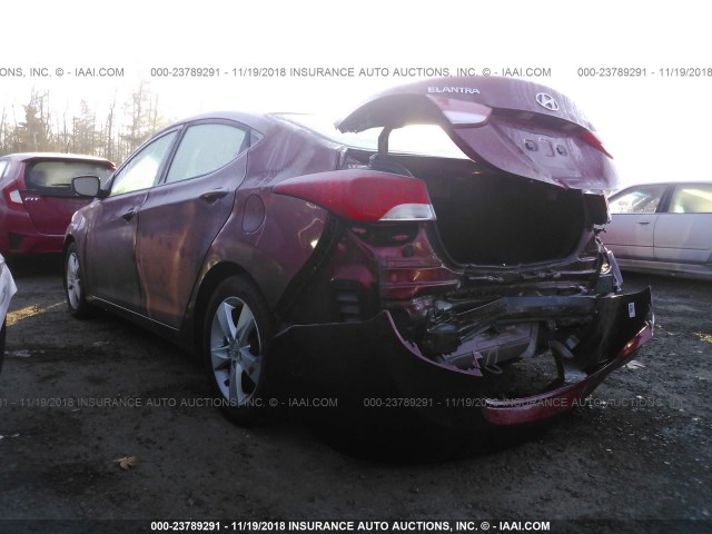 5NPDH4AE9DH343183 - 2013 HYUNDAI ELANTRA GLS/LIMITED BURGUNDY photo 3