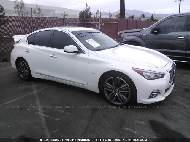 JN1BV7APXFM332174 - 2015 INFINITI Q50 PREMIUM/SPORT WHITE photo 1