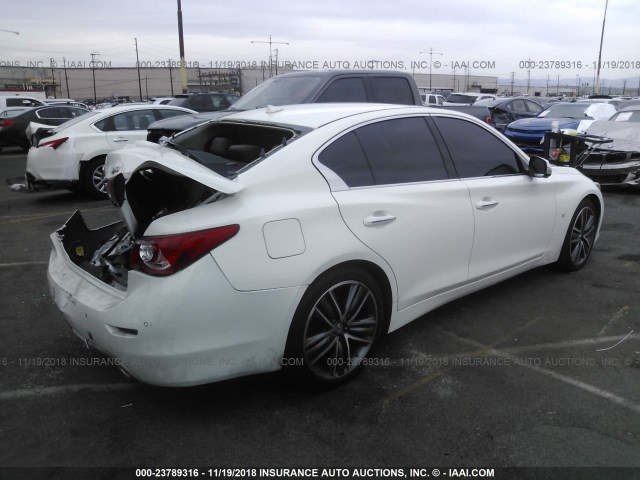 JN1BV7APXFM332174 - 2015 INFINITI Q50 PREMIUM/SPORT WHITE photo 4