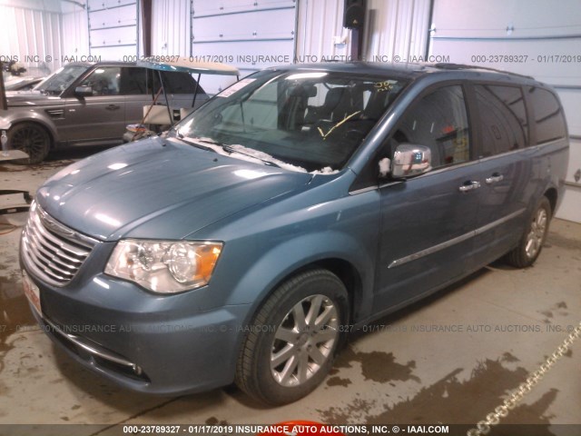 2A4RR8DG7BR759153 - 2011 CHRYSLER TOWN & COUNTRY TOURING L BLUE photo 2