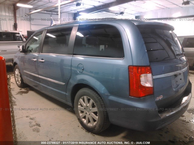 2A4RR8DG7BR759153 - 2011 CHRYSLER TOWN & COUNTRY TOURING L BLUE photo 3