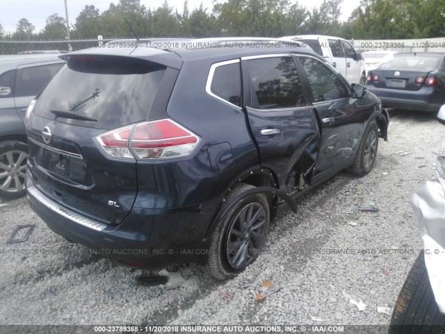 5N1AT2MT3GC836370 - 2016 NISSAN ROGUE S/SL/SV BLUE photo 4