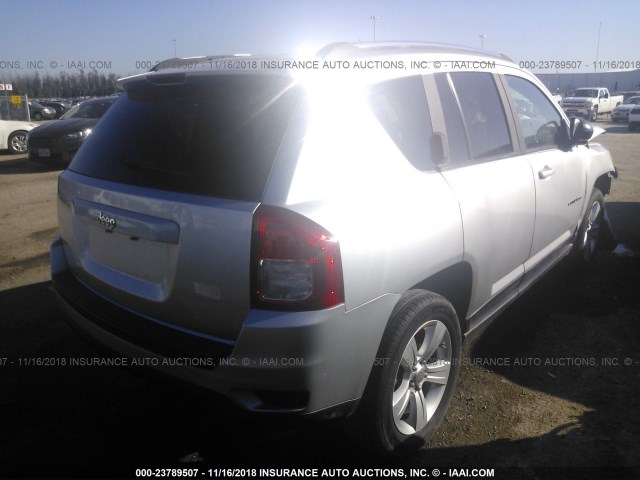 1C4NJCBA1CD504189 - 2012 JEEP COMPASS SPORT SILVER photo 4