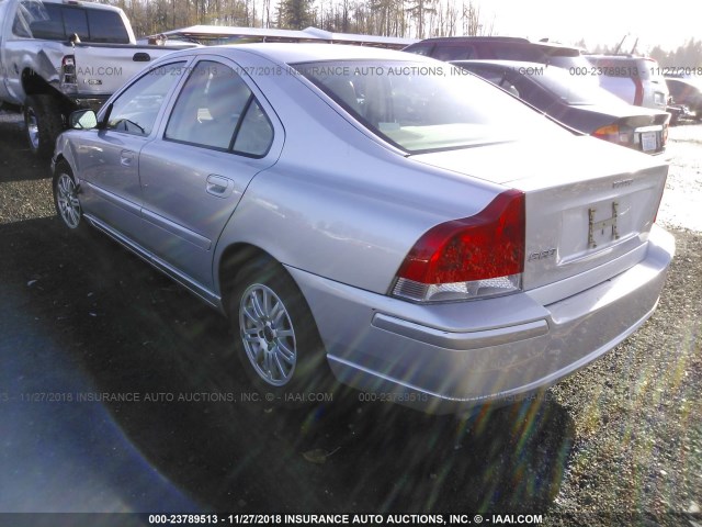 YV1RS612452458263 - 2005 VOLVO S60 SILVER photo 3