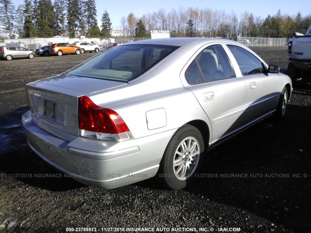 YV1RS612452458263 - 2005 VOLVO S60 SILVER photo 4