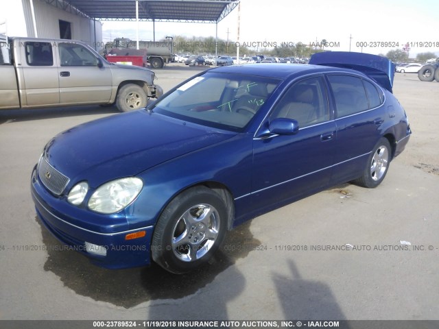 JT8BD68S2W0038388 - 1998 LEXUS GS 300 BLUE photo 2