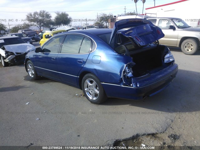 JT8BD68S2W0038388 - 1998 LEXUS GS 300 BLUE photo 3