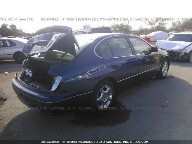 JT8BD68S2W0038388 - 1998 LEXUS GS 300 BLUE photo 4