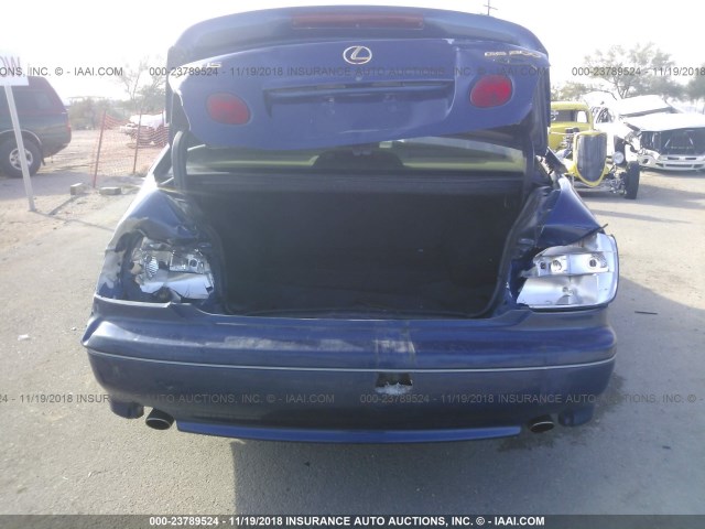 JT8BD68S2W0038388 - 1998 LEXUS GS 300 BLUE photo 6