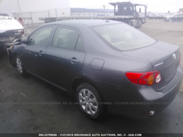 JTDBL40E59J012851 - 2009 TOYOTA COROLLA LE/XLE GRAY photo 3