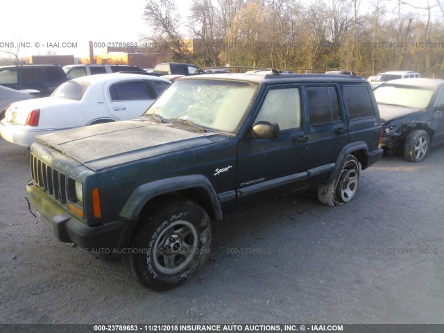 1J4FJ68S3WL179085 - 1998 JEEP CHEROKEE SPORT/CLASSIC GREEN photo 2