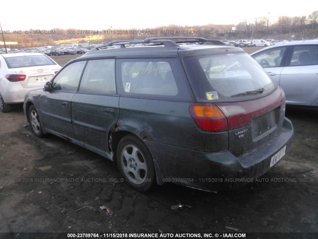 4S3BH635216307678 - 2001 SUBARU LEGACY L GREEN photo 3