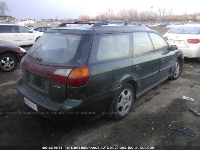 4S3BH635216307678 - 2001 SUBARU LEGACY L GREEN photo 4