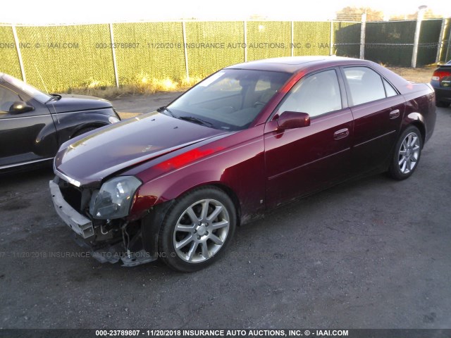 1G6DP577X60150173 - 2006 CADILLAC CTS HI FEATURE V6 RED photo 2
